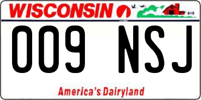 WI license plate 009NSJ