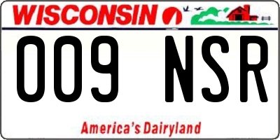 WI license plate 009NSR
