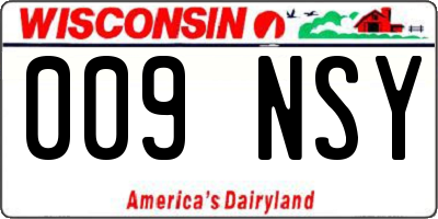 WI license plate 009NSY