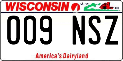 WI license plate 009NSZ