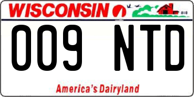 WI license plate 009NTD