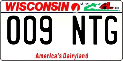 WI license plate 009NTG