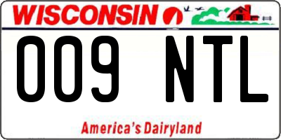 WI license plate 009NTL
