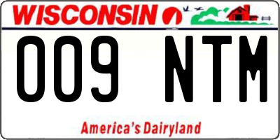 WI license plate 009NTM