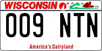 WI license plate 009NTN