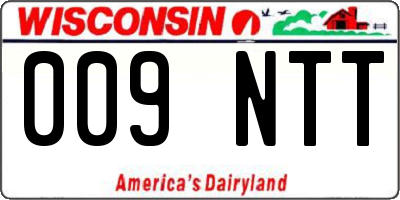 WI license plate 009NTT