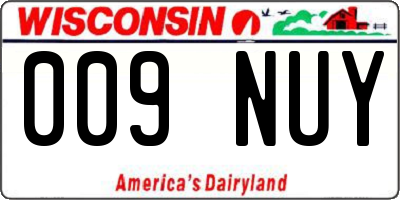 WI license plate 009NUY