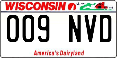 WI license plate 009NVD