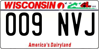 WI license plate 009NVJ