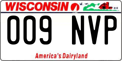 WI license plate 009NVP