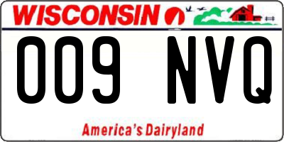 WI license plate 009NVQ