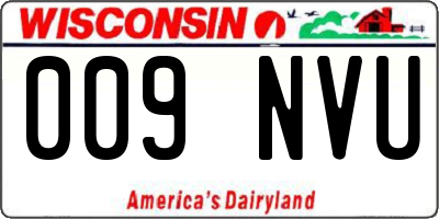 WI license plate 009NVU