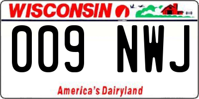 WI license plate 009NWJ