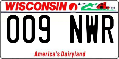 WI license plate 009NWR