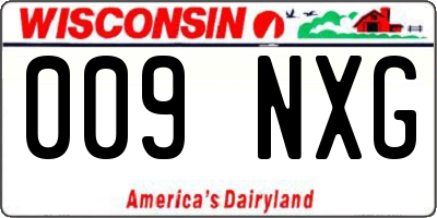 WI license plate 009NXG