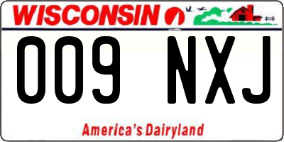 WI license plate 009NXJ