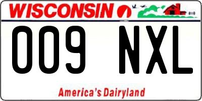 WI license plate 009NXL
