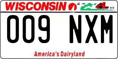WI license plate 009NXM