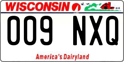 WI license plate 009NXQ