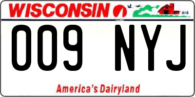 WI license plate 009NYJ