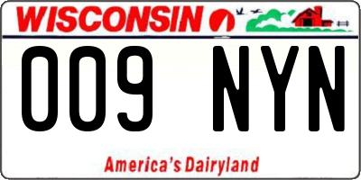 WI license plate 009NYN