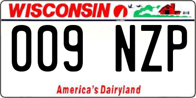 WI license plate 009NZP