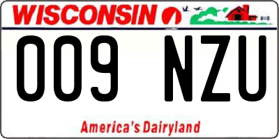 WI license plate 009NZU