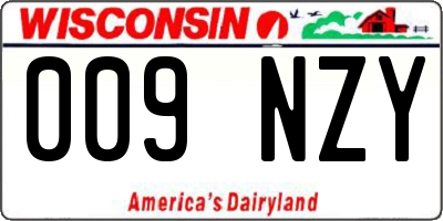 WI license plate 009NZY