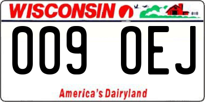 WI license plate 009OEJ