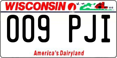 WI license plate 009PJI