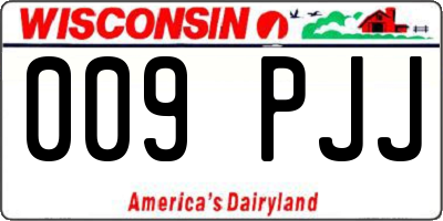 WI license plate 009PJJ