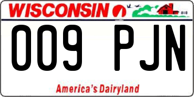 WI license plate 009PJN