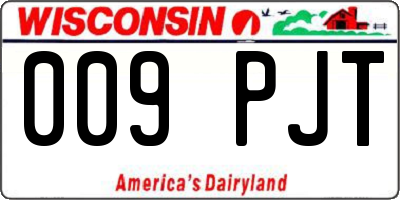 WI license plate 009PJT