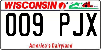 WI license plate 009PJX