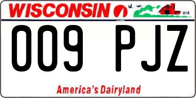 WI license plate 009PJZ