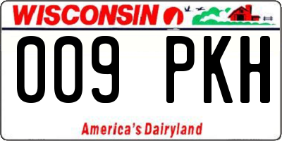 WI license plate 009PKH