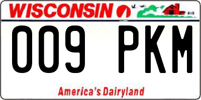WI license plate 009PKM