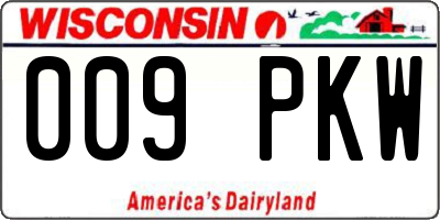 WI license plate 009PKW