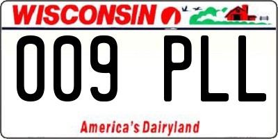 WI license plate 009PLL