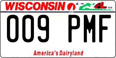 WI license plate 009PMF