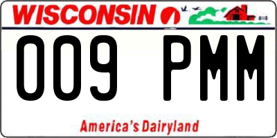 WI license plate 009PMM