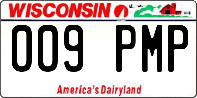 WI license plate 009PMP