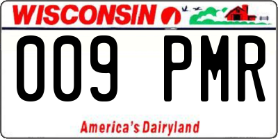 WI license plate 009PMR