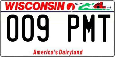 WI license plate 009PMT