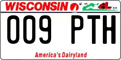 WI license plate 009PTH