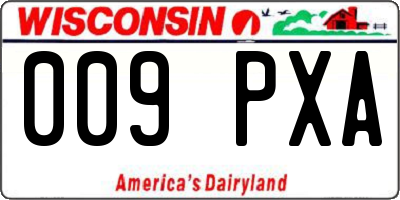 WI license plate 009PXA