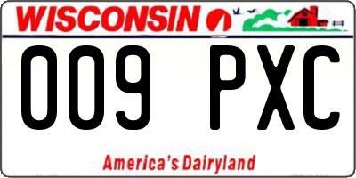 WI license plate 009PXC