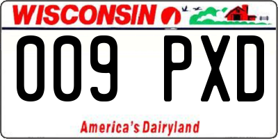 WI license plate 009PXD