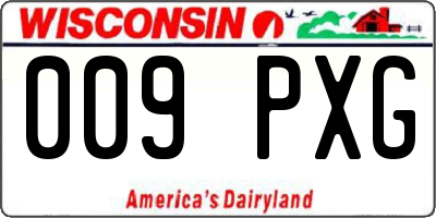 WI license plate 009PXG