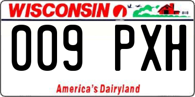 WI license plate 009PXH